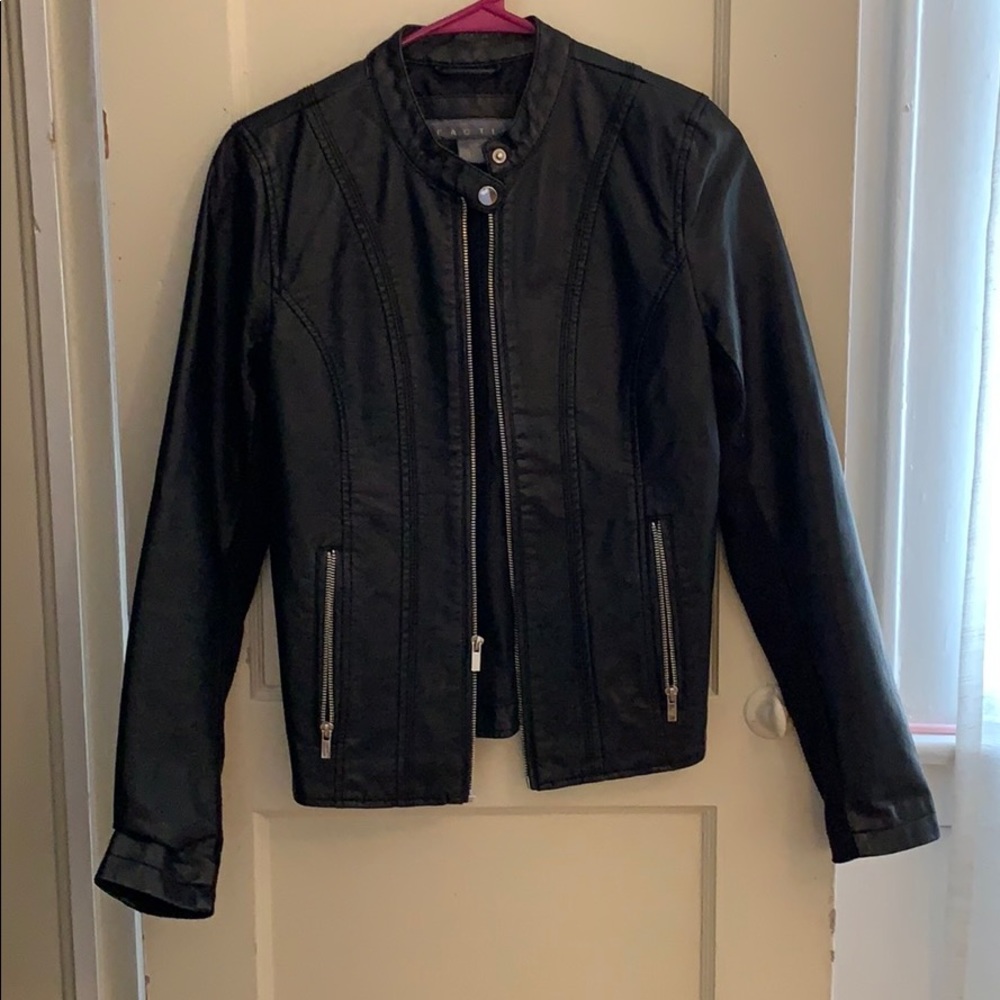 Faux Leather Moto Jacket